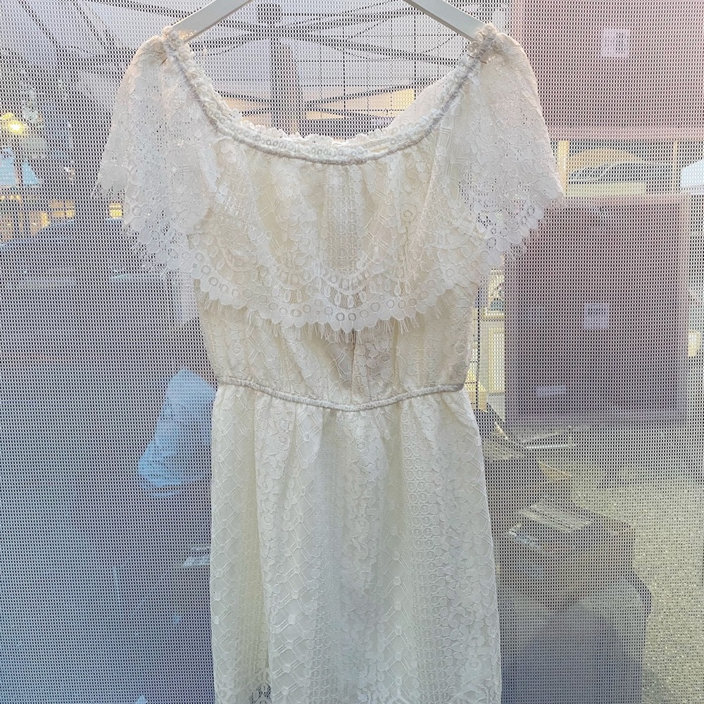 BB Dakota Zinna Lace Ruffle Dress